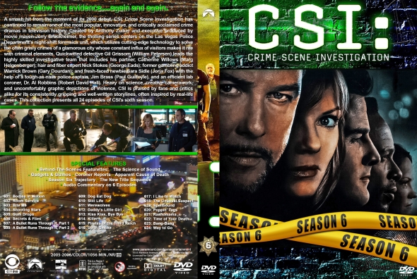 CSI : Crime Scene Investigation - Season 6 (spanning spine)