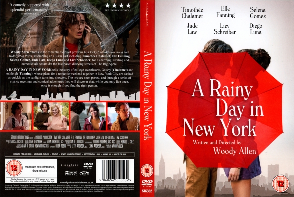 A Rainy Day in New York (2019) dvd movie cover