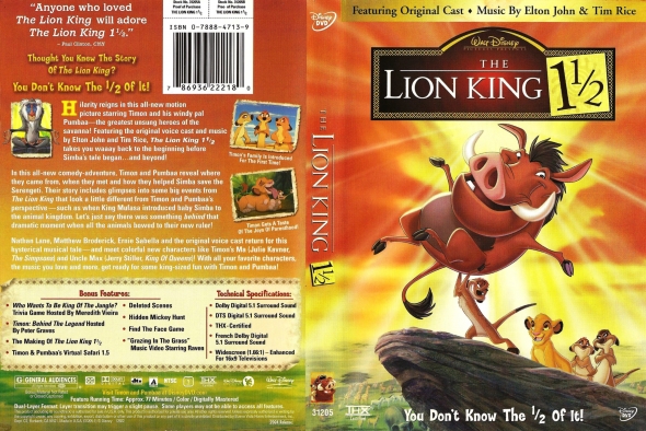 CoverCity - DVD Covers & Labels - The Lion King 1 1/2