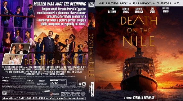 Death On The Nile (2022) - 4K UHD + Blu-ray + Digital Code NEW & SEALED - Kenneth Branagh Poirot