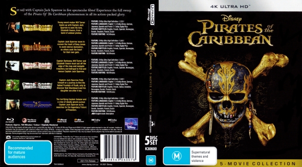 Pirates Of The Caribbean - 5 Movie Collection 4K
