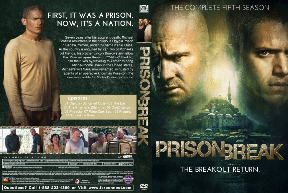 Cerveza fluir Inconsciente CoverCity - DVD Covers & Labels - Prison Break - Season 5