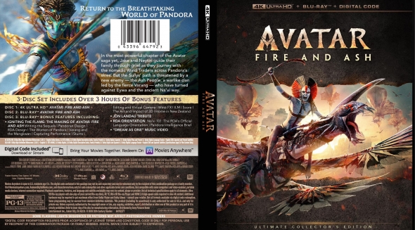 Avatar: Fire and Ash ( 4K Ultra HD + Blu-ray + Digital 4K )