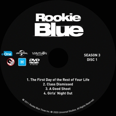 Rookie Blue - Season 3; disc 1