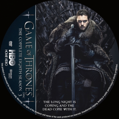 Game of Thrones - Season 8; disc 3