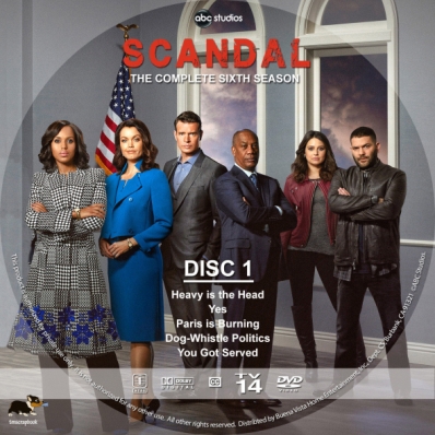CoverCity - DVD Covers & Labels - Scandal - Season 6, disc 1