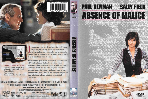 CoverCity - DVD Covers & Labels - Absence of Malice
