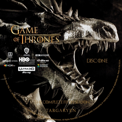 Game of Thrones 4K - Season 5; disc 1