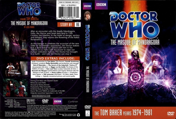 CoverCity - DVD Covers & Labels - Doctor Who - The Masque of