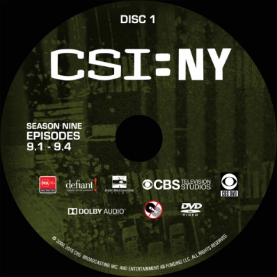CSi: NY - Season 9; disc 1