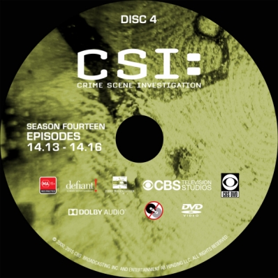 CSi: Crime Scene Investigation - Season 14; disc 4