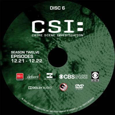 CSi: Crime Scene Investigation - Season 12; disc 6