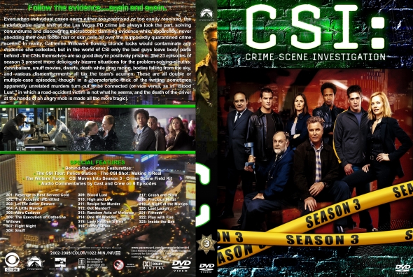 CSI : Crime Scene Investigation - Season 3 (spanning spine)