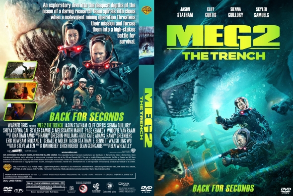 Meg 2: The Trench (2023) R1 Custom DVD Label 