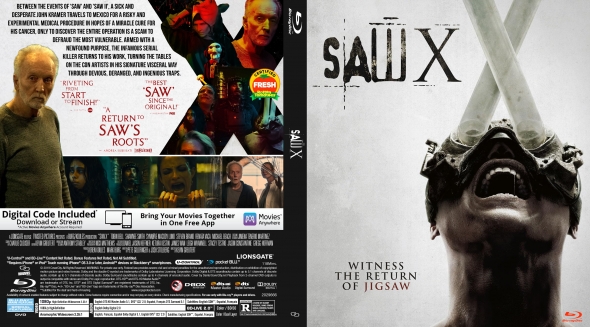 Saw X (Blu-Ray + DVD 2023) Includes Slipcover No Digital Code