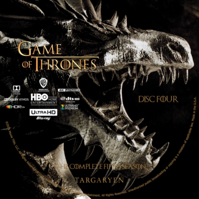 Game of Thrones 4K - Season 5; disc 4