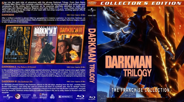 Darkman Trilogy - Darkman, Darkman II The Return Of Durant, Darkman III Die Darkman Die
