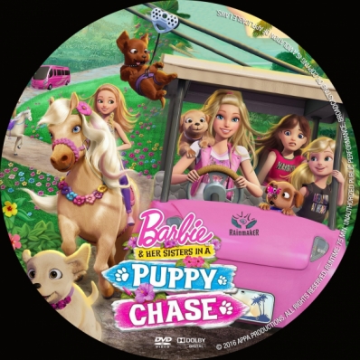 barbie & her sisters in a puppy chase