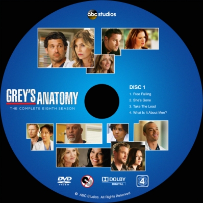 CoverCity - DVD Covers & Labels - Grey's Anatomy - Season 8; disc 1