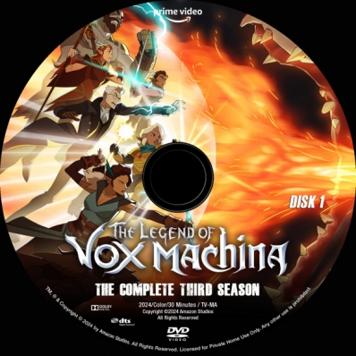 The Legend of Vox Machina - Season 3; disk 1