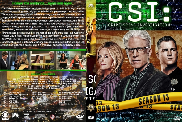 CSI : Crime Scene Investigation - Season 13 (spanning spine)