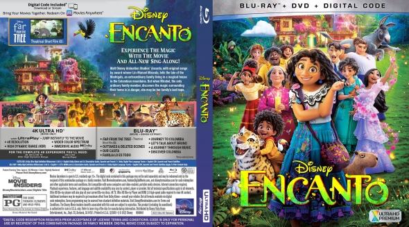 Encanto (2021) R2 UK Blu Ray Cover and Label 