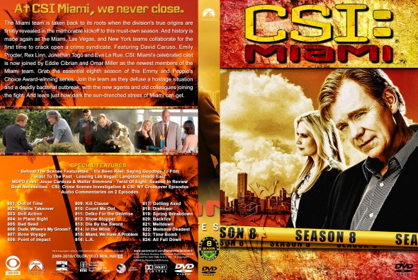 CSI: Miami- Season 8 (spanning spine)